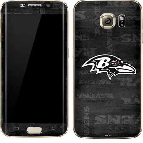 NFL Baltimore Ravens Black & White Galaxy S7 Edge Skin